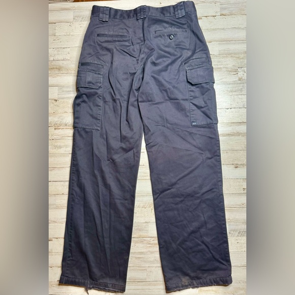 5.11 Tactical Cargo Pants Mens 36x35 Durable Workwear Ripstop Outdoor Navy Blue - Picture 8 of 10